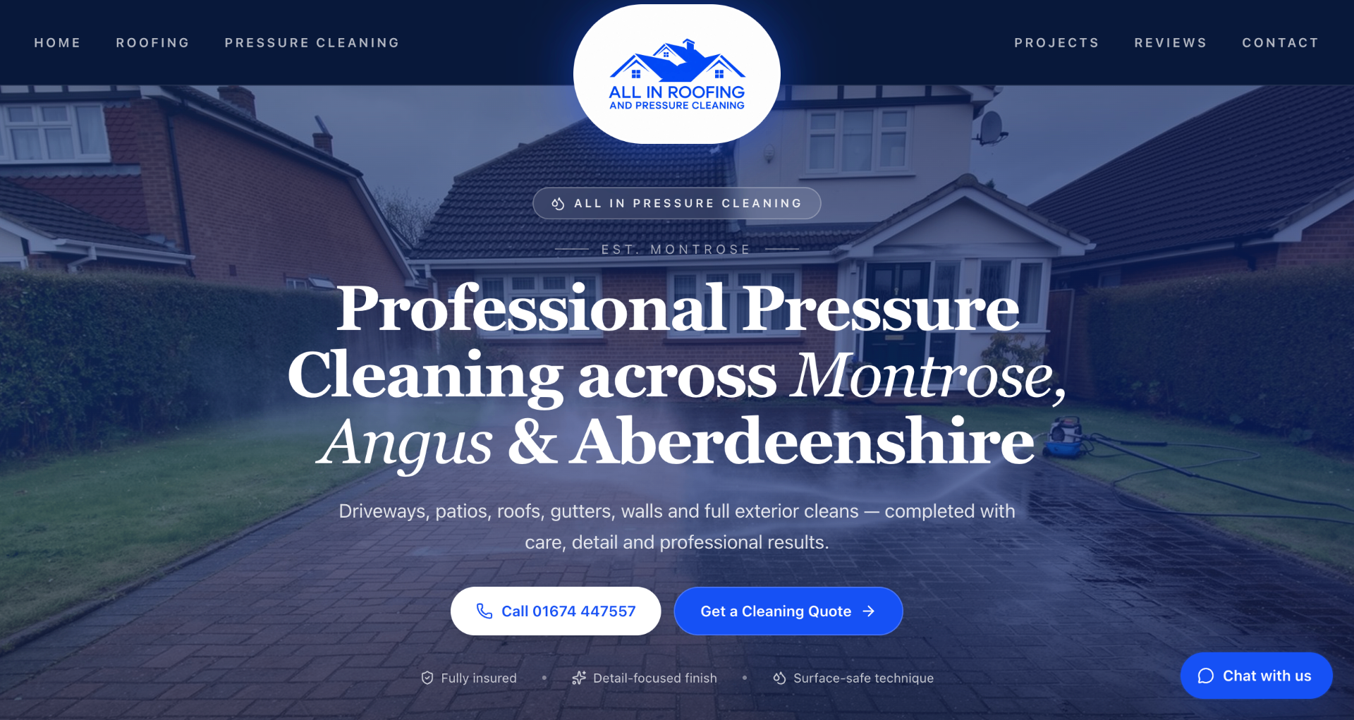 All In Roofing website